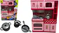 Mini Cocina De Juguete Accesorios Rosado Para Niñas 2 partes - Miniatura 5
