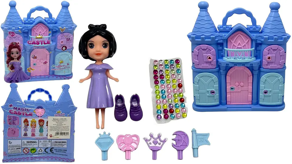 Mini castillo X1und Con llaves didáctico Muñecas Accesorios 2