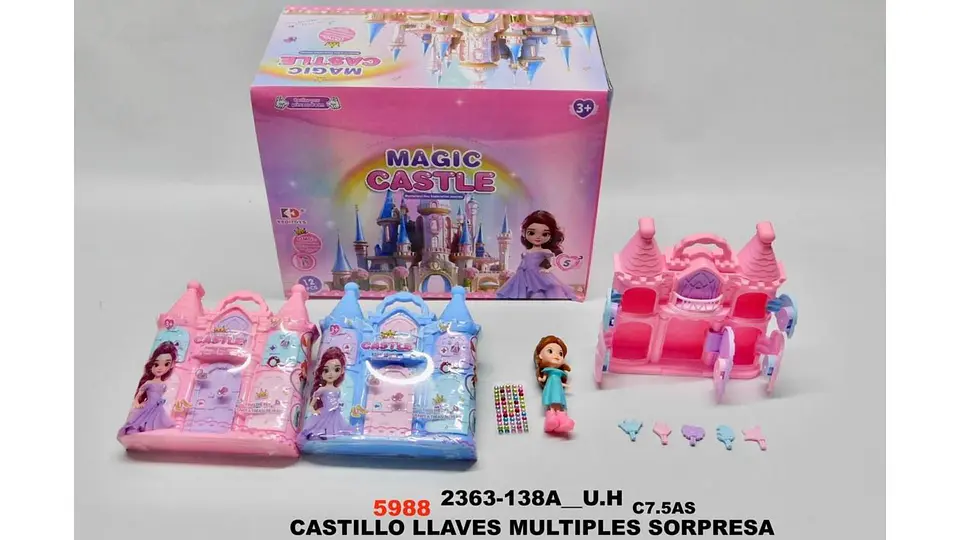 Mini castillo X1und Con llaves didáctico Muñecas Accesorios 7