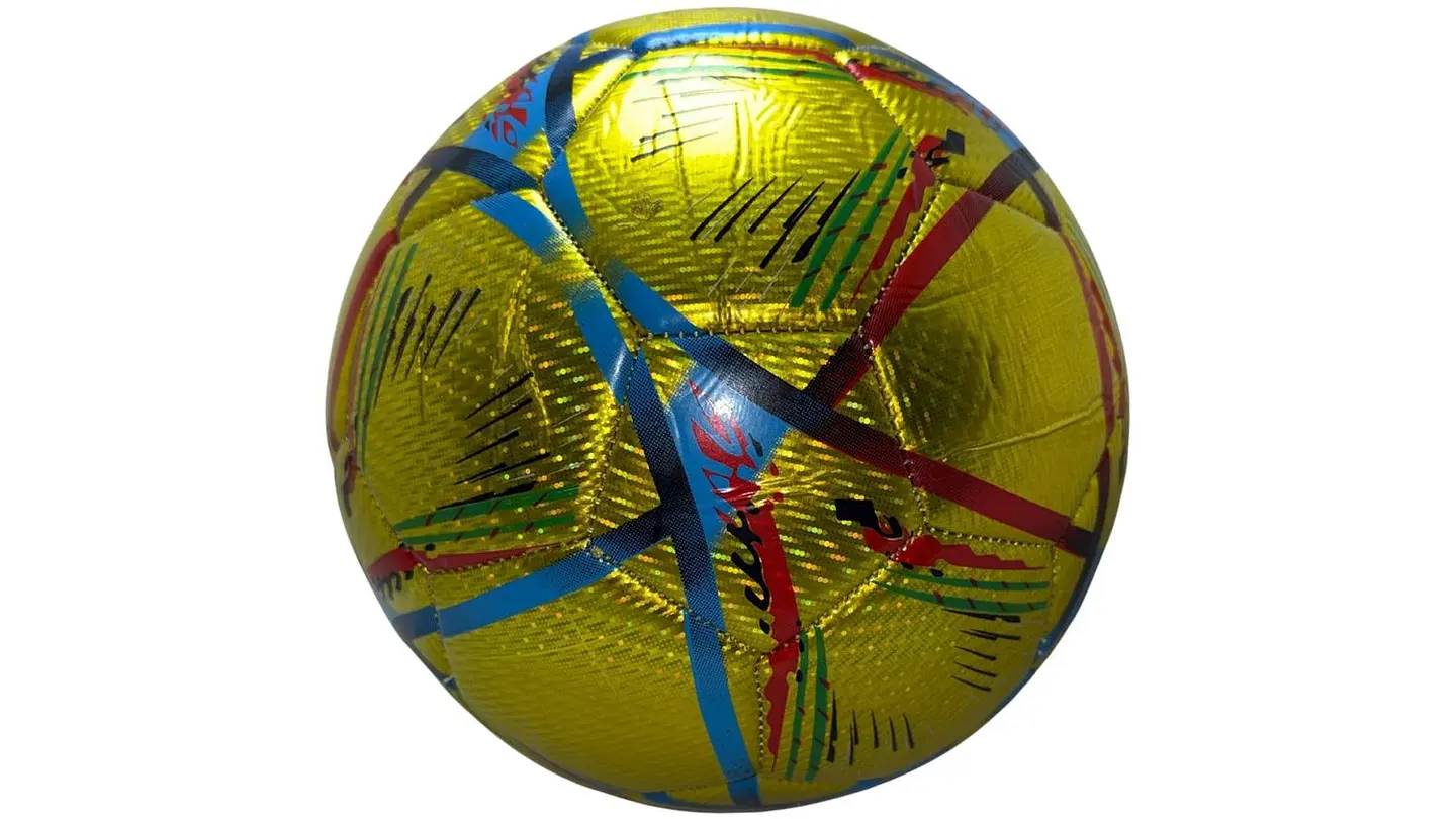 Balón De Futbol # 5 Metalizado Colores Entrenamiento Deporte 3