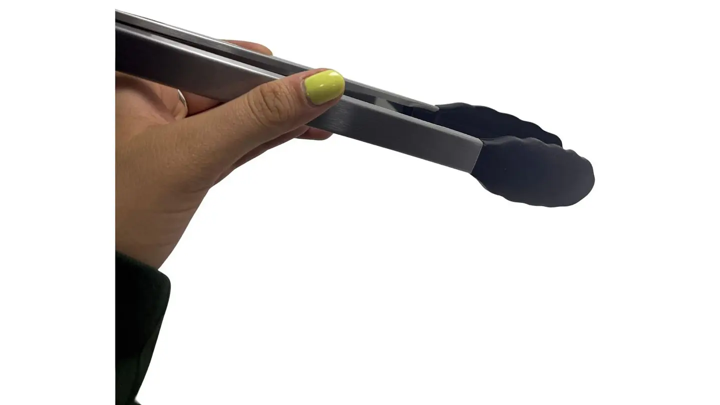 Pinza  En Acero Inoxidable Coctel Para Asados punta silicona 3