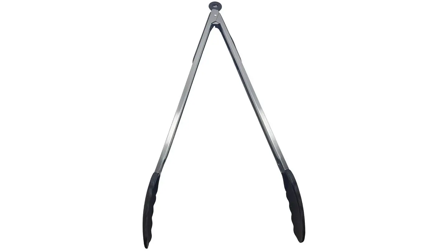 Pinza  En Acero Inoxidable Coctel Para Asados punta silicona 4