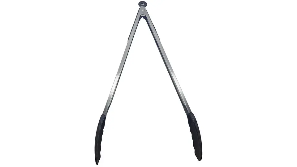 Pinza  En Acero Inoxidable Coctel Para Asados punta silicona 4