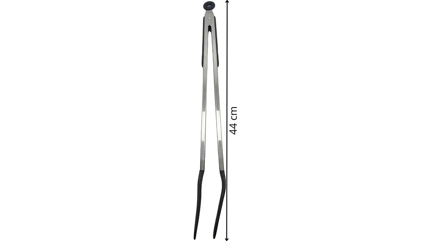 Pinza Acero Inoxidable Par Asados Cocina Punta Pala Silicona 5