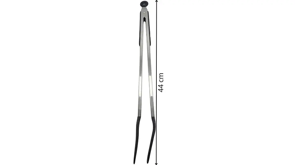 Pinza Acero Inoxidable Par Asados Cocina Punta Pala Silicona 5