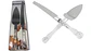 Juego Cuchillo + Pala Espatula Acero Ponque Boda Matrimonio Plateado - Miniatura 1