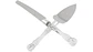 Juego Cuchillo + Pala Espatula Acero Ponque Boda Matrimonio Plateado - Miniatura 4