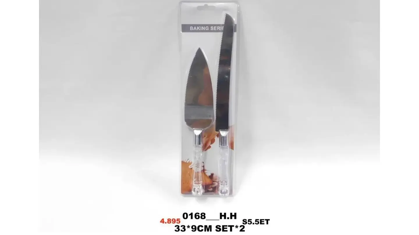 Juego Cuchillo + Pala Espatula Acero Ponque Boda Matrimonio Plateado 5