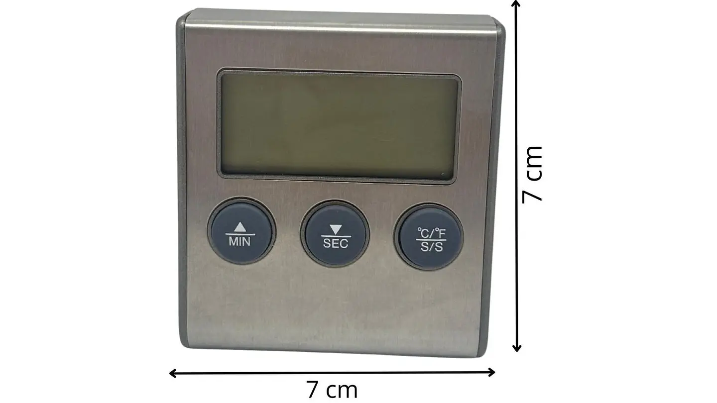 Termómetro e Hidrómetro Digital  de cocina Horno Cocina Acero Inoxidable Sonda 6