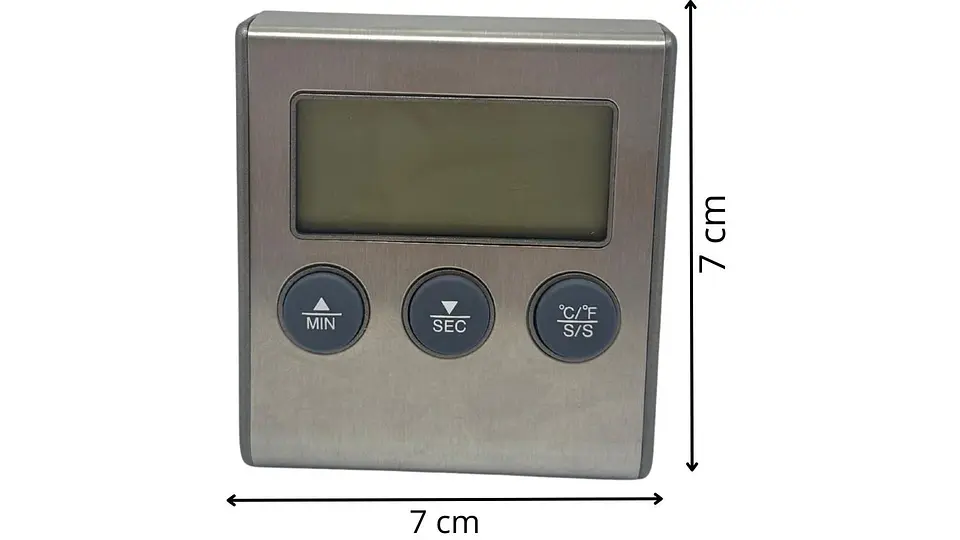 Termómetro e Hidrómetro Digital  de cocina Horno Cocina Acero Inoxidable Sonda 6