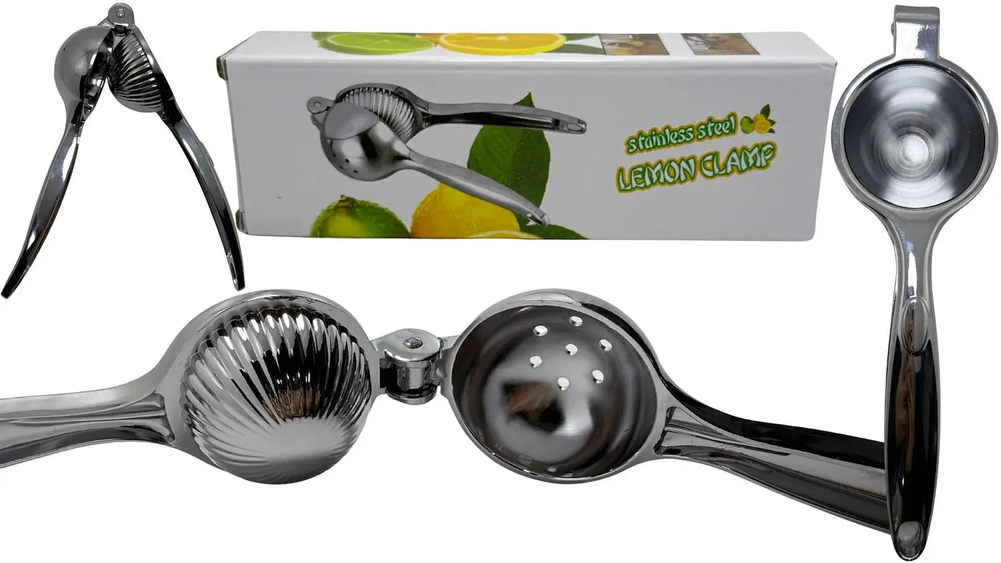 Exprimidor De Limón Lima Metálica Prensa Utensilios De Cocina 3
