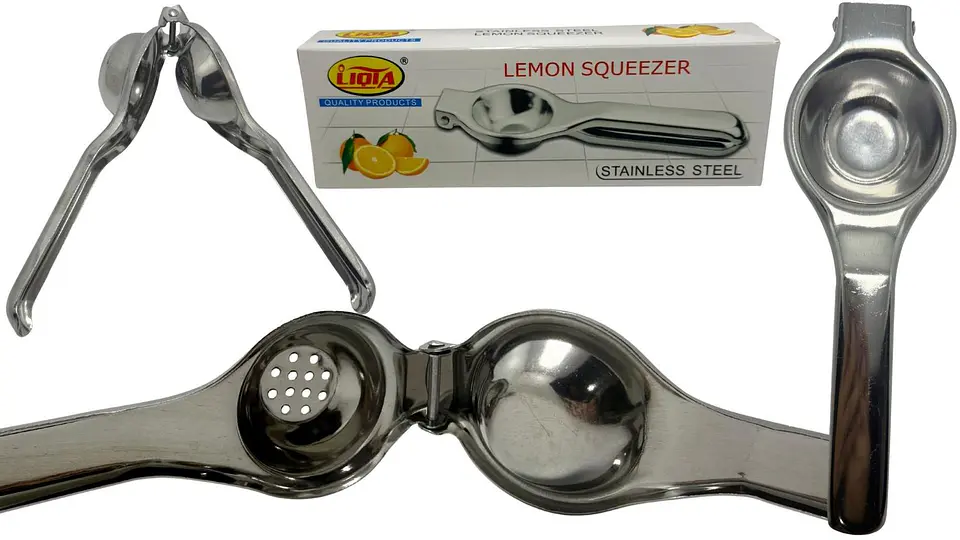 Exprimidor Manual De Limón Prensa Utensilios Cocina Metálico 4