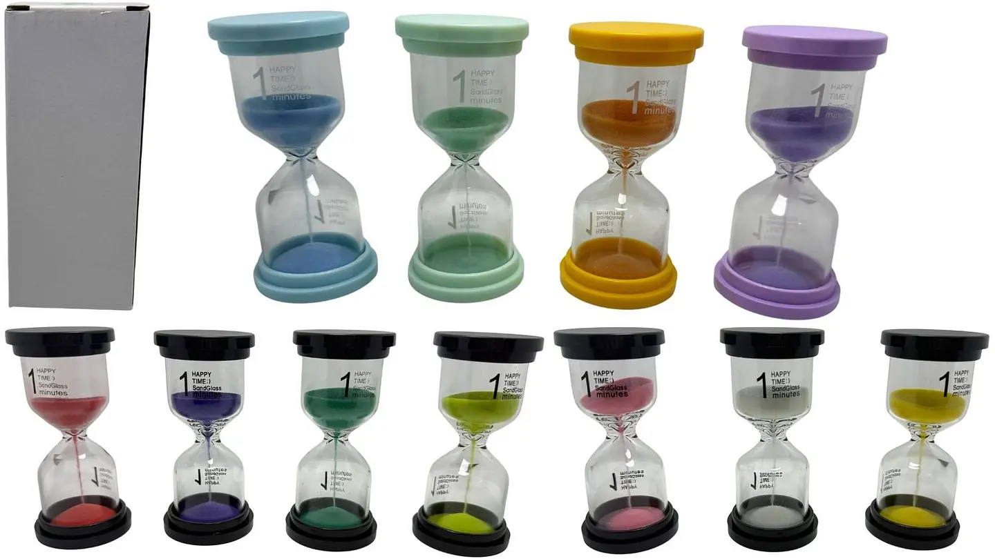 Reloj Arena 1 Minuto Tiempo Real Temporizador Decoración Vidrio 1