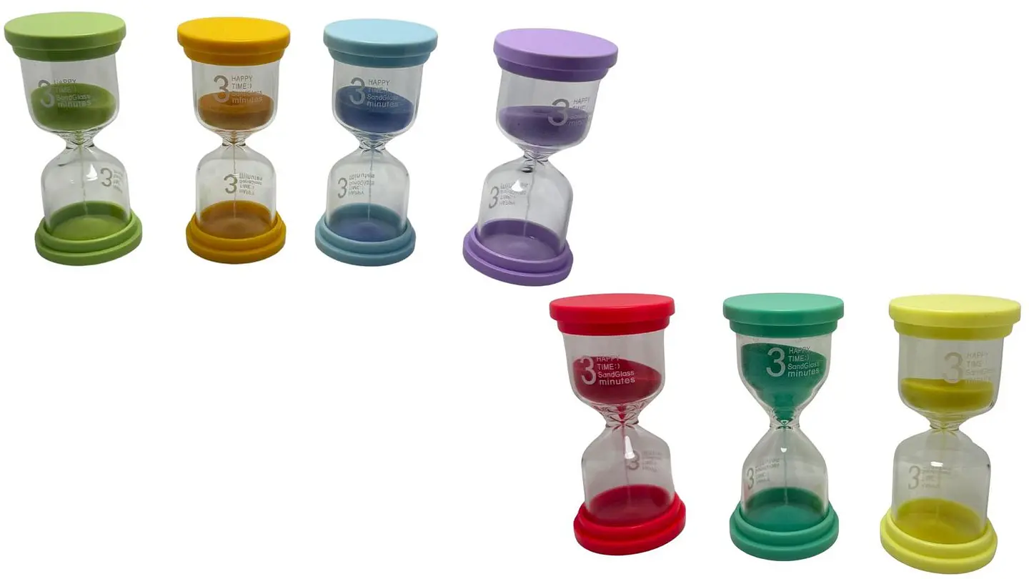 Reloj Arena 3 Minutos Tiempo Real Temporizador Decoración Vidrio 2