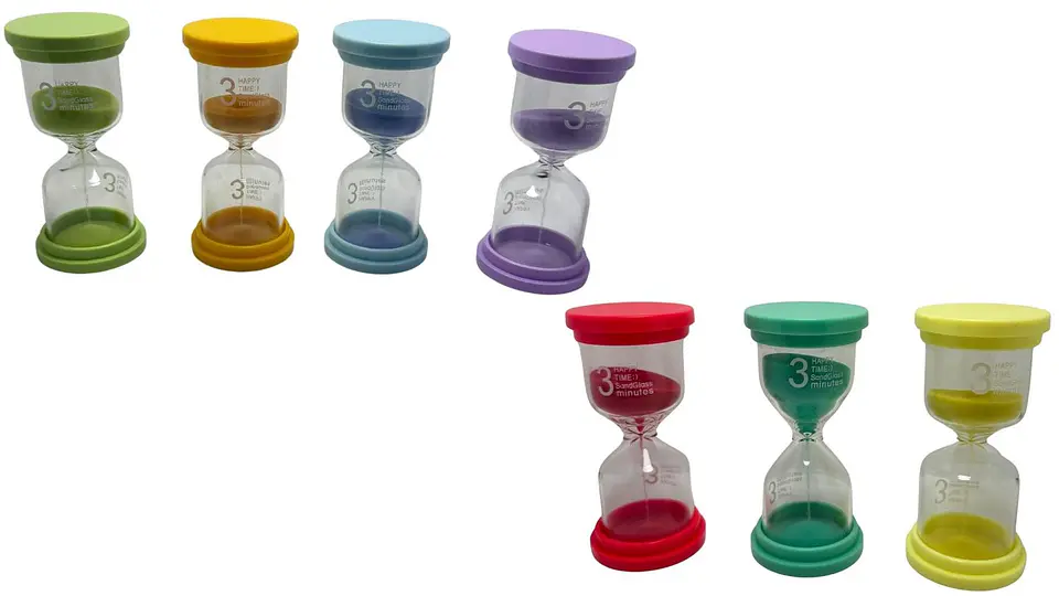 Reloj Arena 3 Minutos Tiempo Real Temporizador Decoración Vidrio 2