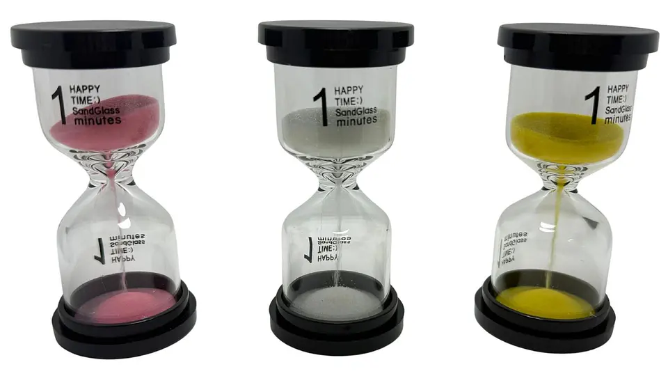 Reloj Arena 1 Minuto Tiempo Real Temporizador Decoración Vidrio 6
