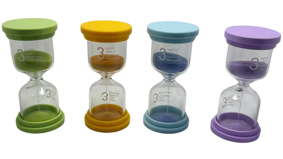 Reloj Arena 3 Minutos Tiempo Real Temporizador Decoración Vidrio 4