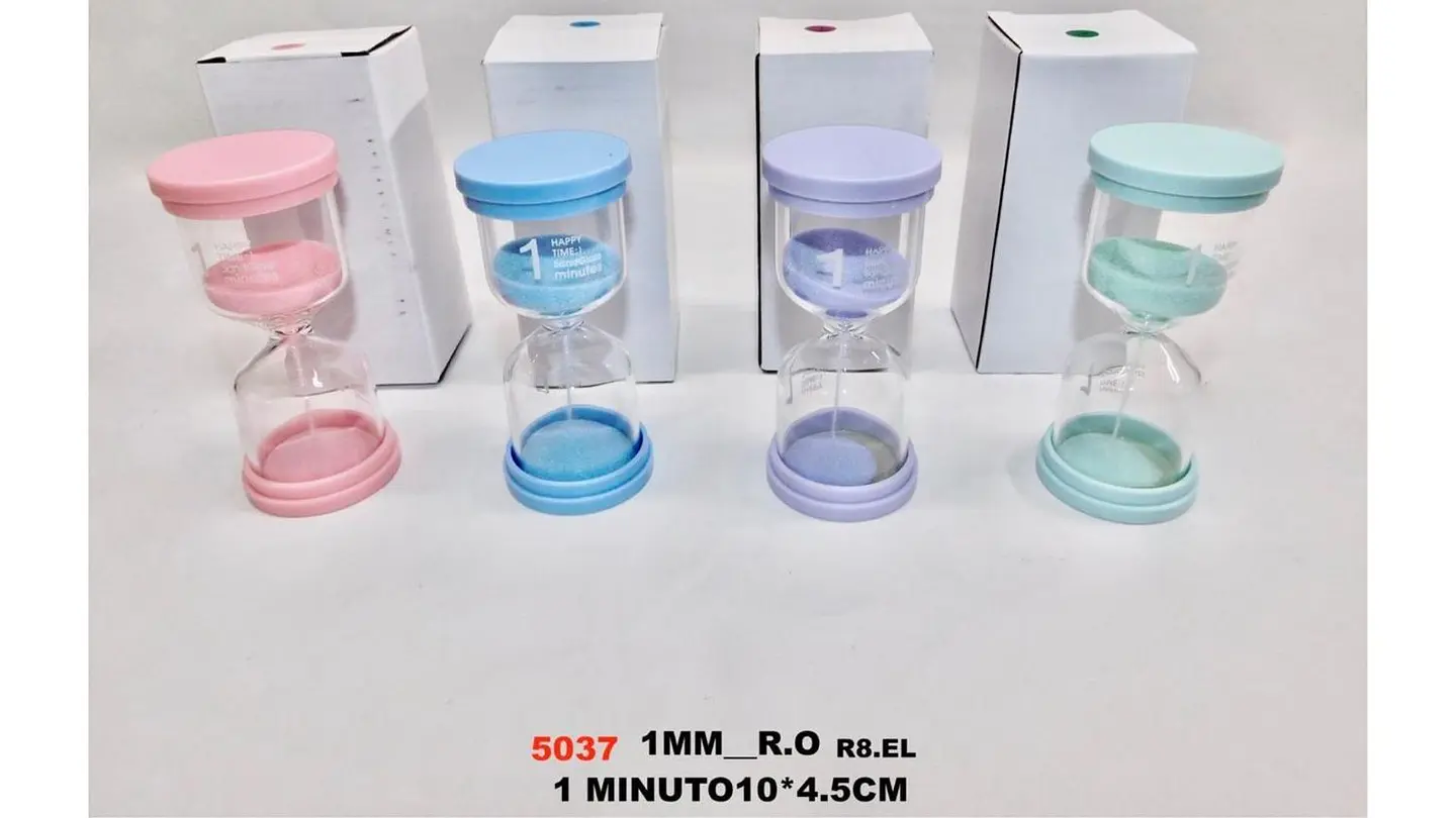 Reloj Arena 1 Minuto Tiempo Real Temporizador Decoración Vidrio 8