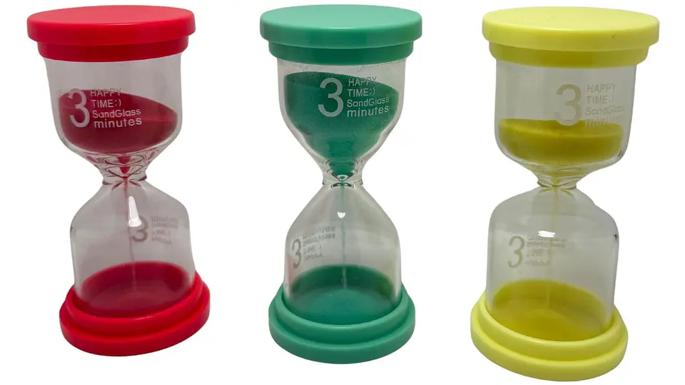 Reloj Arena 3 Minutos Tiempo Real Temporizador Decoración Vidrio 5