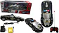 Carro Policía Luces Coche Auto Control Remoto Recargable Policía Negro - Miniatura 1