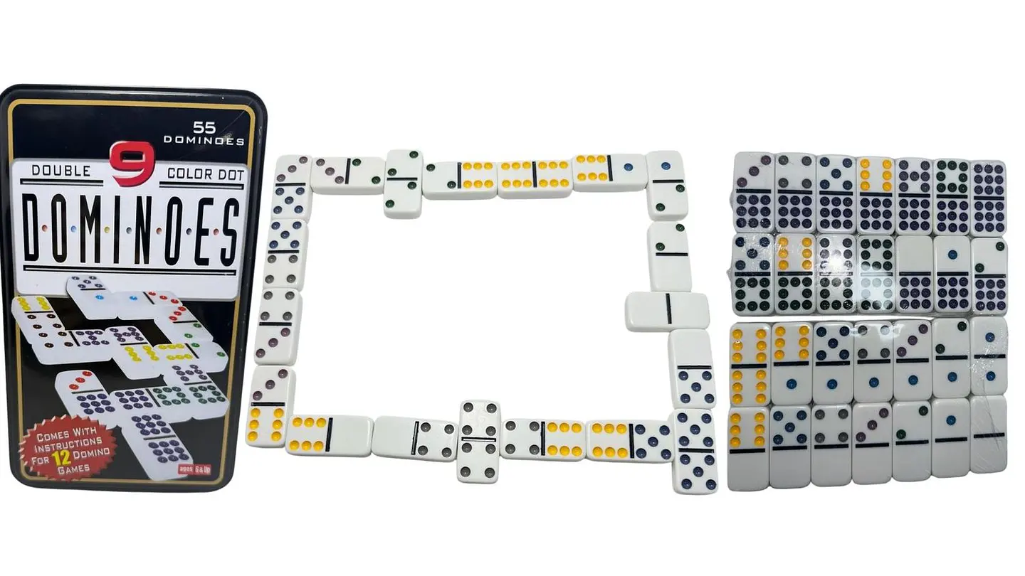 Dominó 55 Fichas Juego De Mesa Juego Estrategia Caja Fichas 2