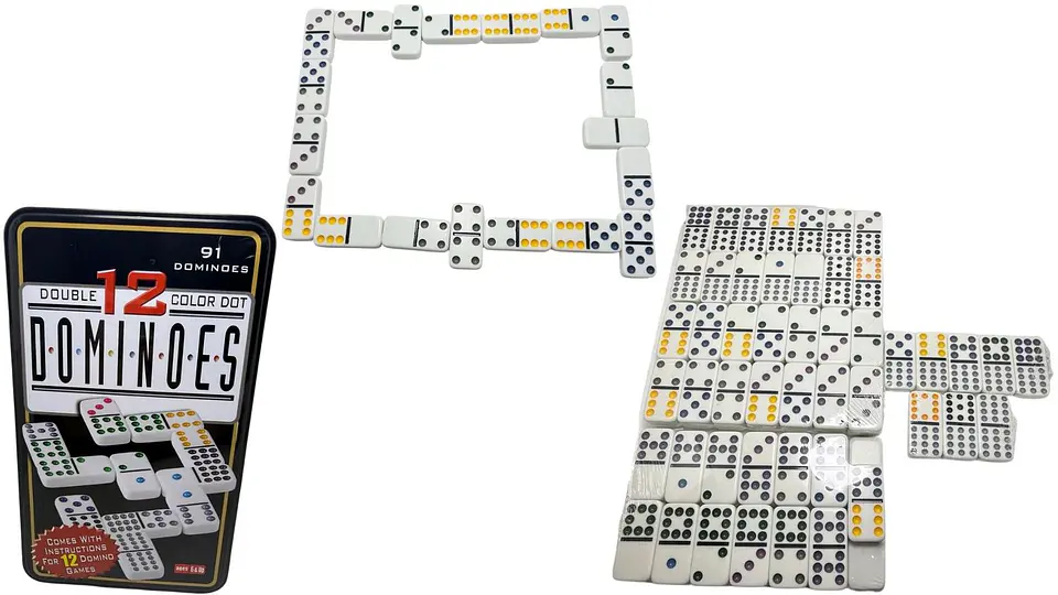 Dominó 91 Fichas Juego De Mesa Juegos Estrategia Caja Fichas 1