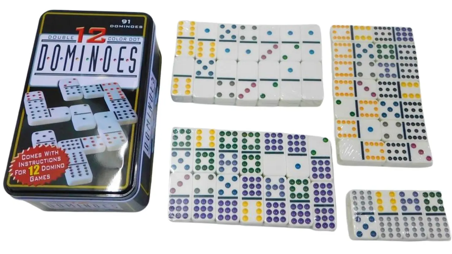 Dominó 91 Fichas Juego De Mesa Juegos Estrategia Caja Fichas 3