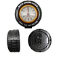 Reloj De Mesa Estilo Llanta Racing Auto Quartz Decorativo Negro 15v - Miniatura 1