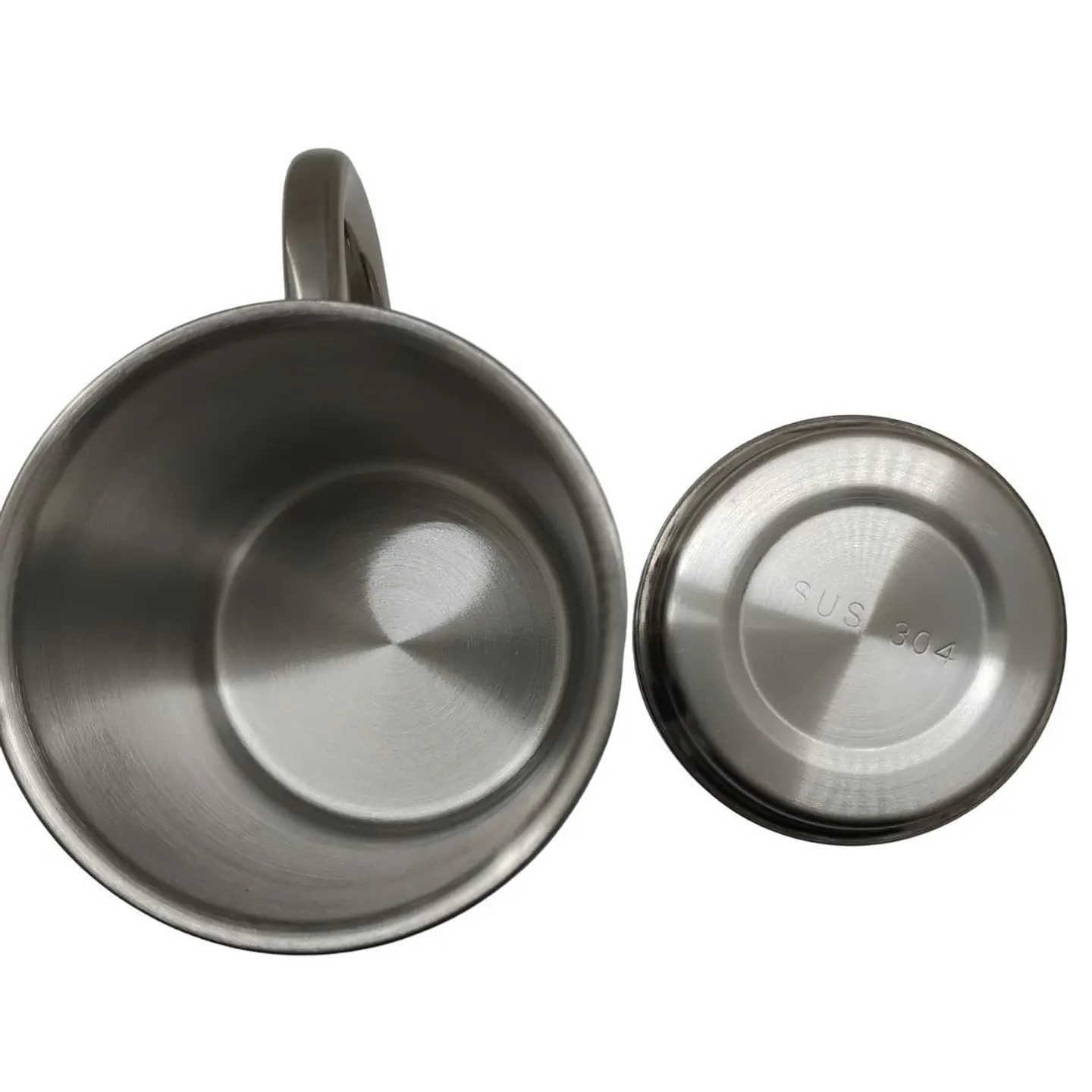 Vaso Metalico Cafe Acero Inoxidable 300ml Utensilios Cocina Plateado Liso 4