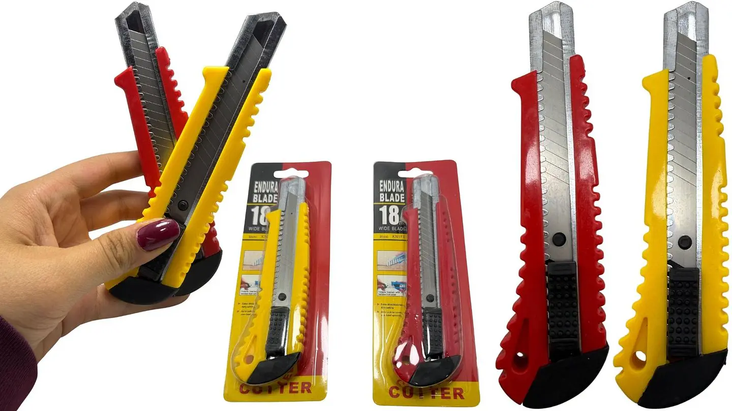 Bisturí Cortador Grande Plástico Industrial 18 mm metálico 2