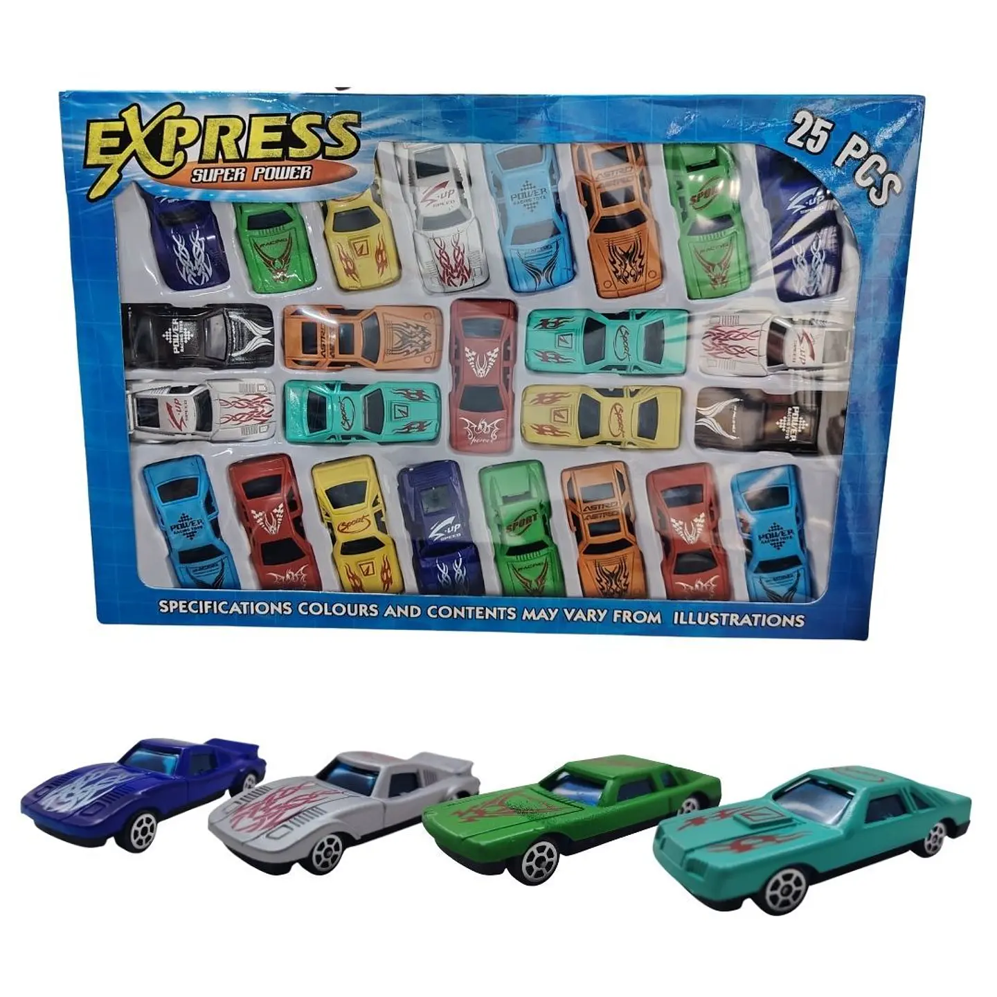 Carros Colección Carreras X 25 Autos Juguetes Niños Azul 1