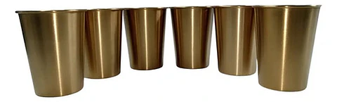 Vasos Pocillo 300ml Acero Inoxidable X6und Utensilios Cocina