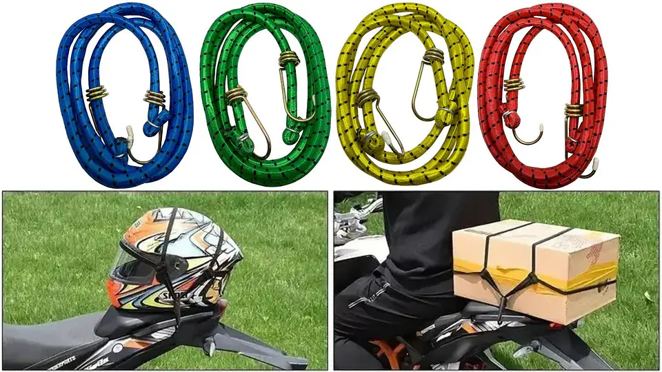 Cuerda Elástica 150cm Con Elástico Ganchos Pulpos Transporte 6