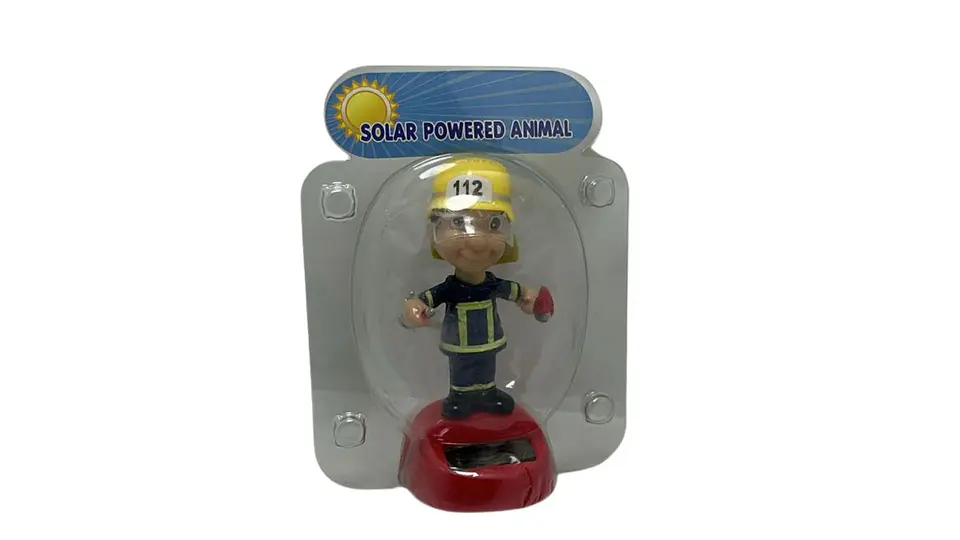 Bombero solar decorativo con movimiento automatico clasico 3