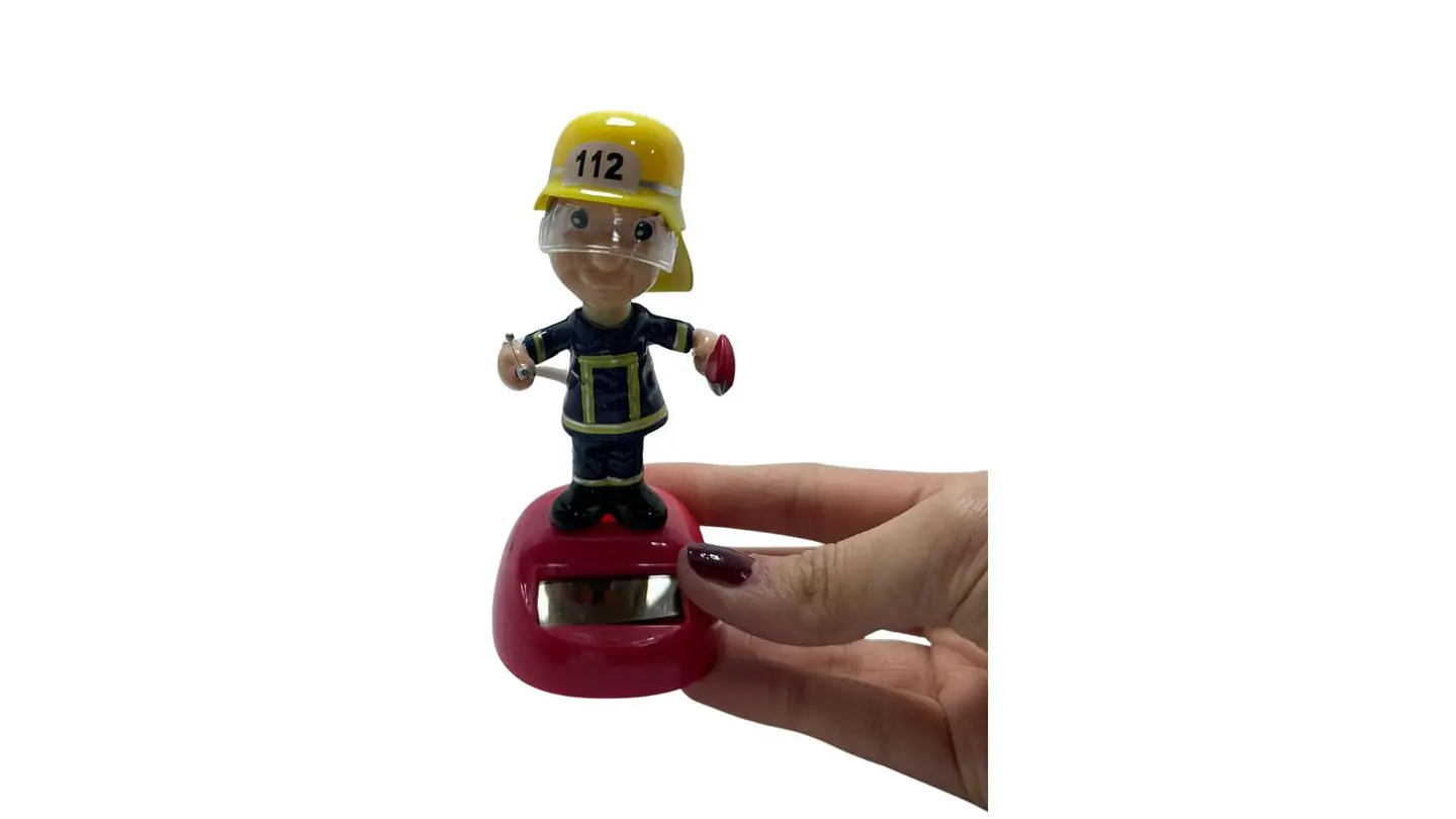 Bombero solar decorativo con movimiento automatico clasico 4