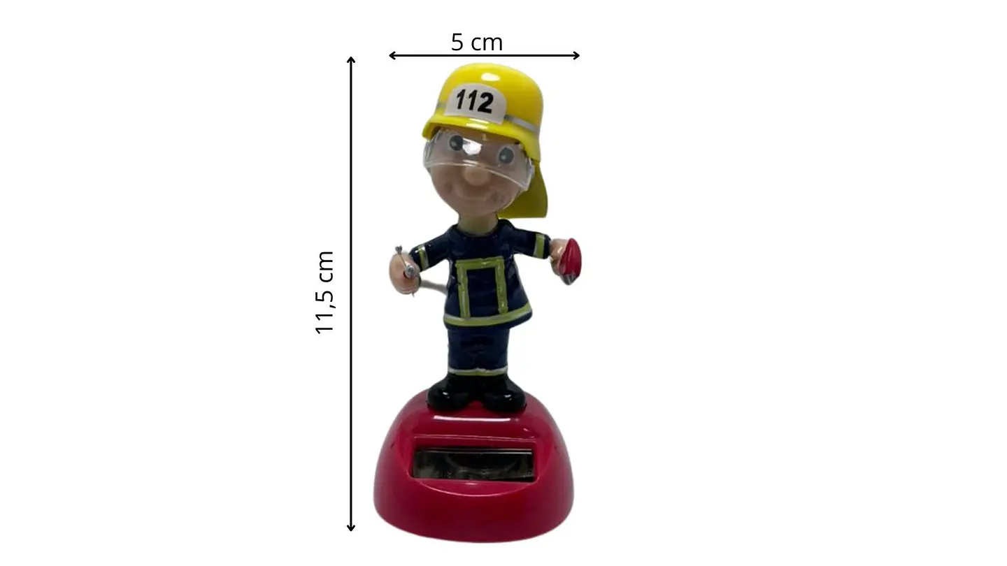 Bombero solar decorativo con movimiento automatico clasico 6