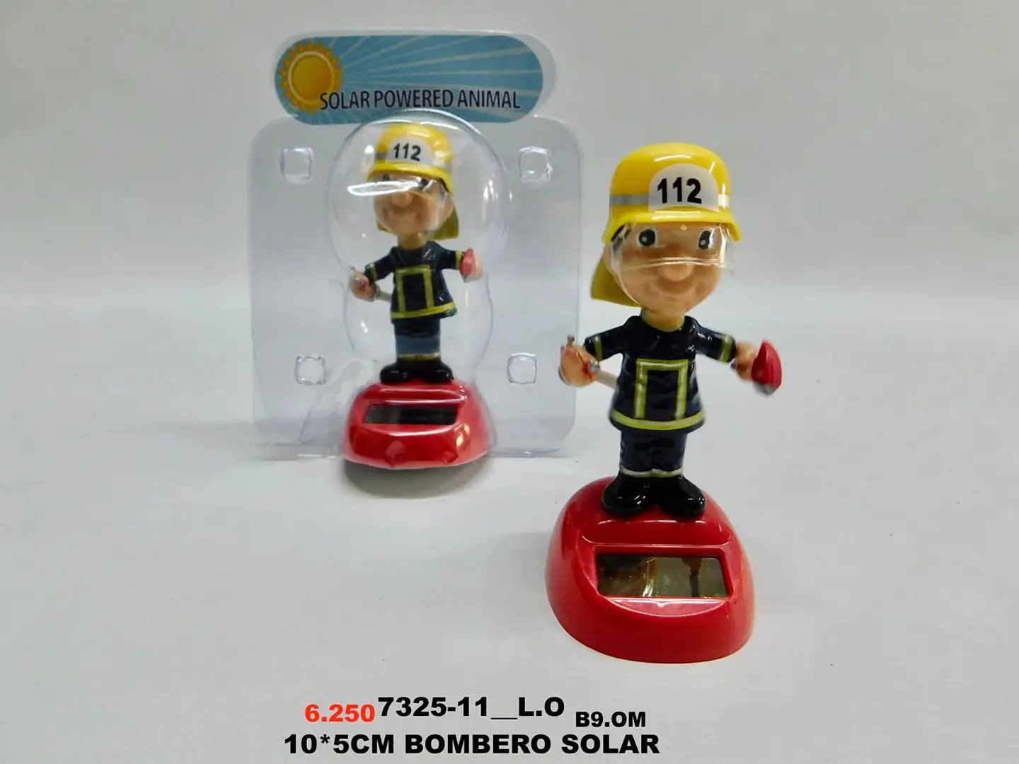 Bombero solar decorativo con movimiento automatico clasico 7
