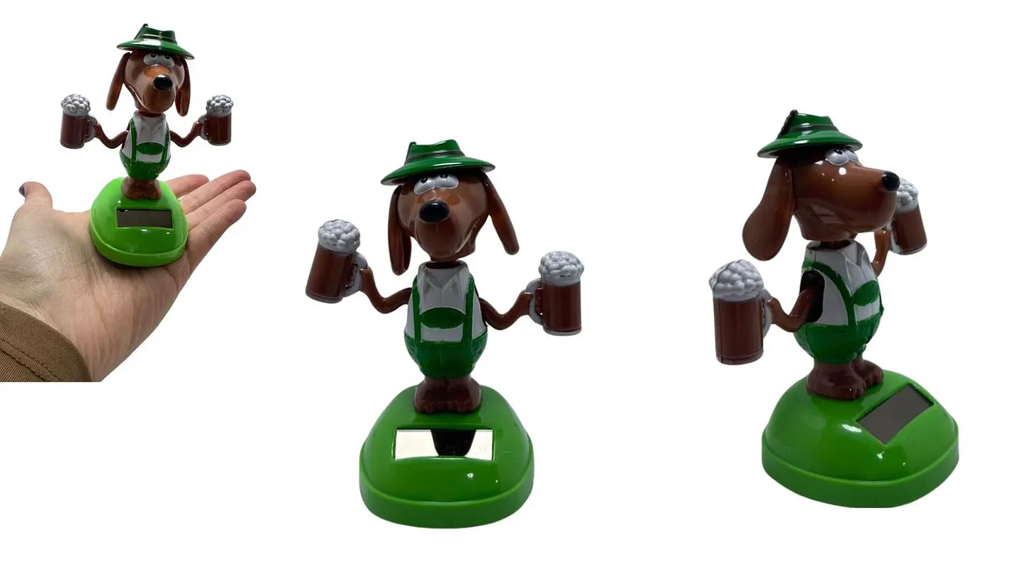 Perro solar decorativo con movimiento automático clasico 1