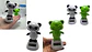 Figura solar decorativa de panda o rana con cabeza móvil - Miniatura 4