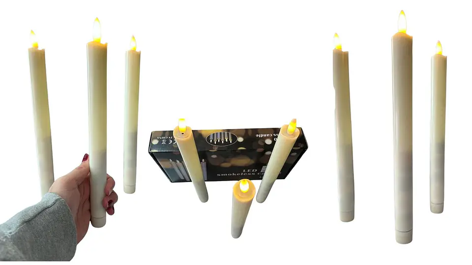 Velas decorativas con pila que alumbran para hogar por und 3