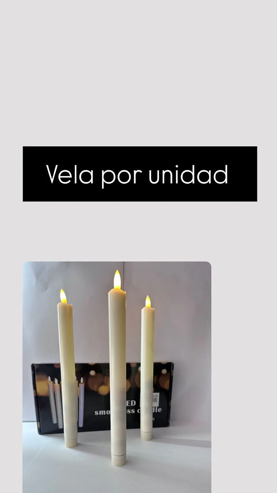 Velas decorativas con pila que alumbran para hogar por und 4