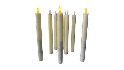 Velas decorativas con pila efecto cera que alumbran x 12