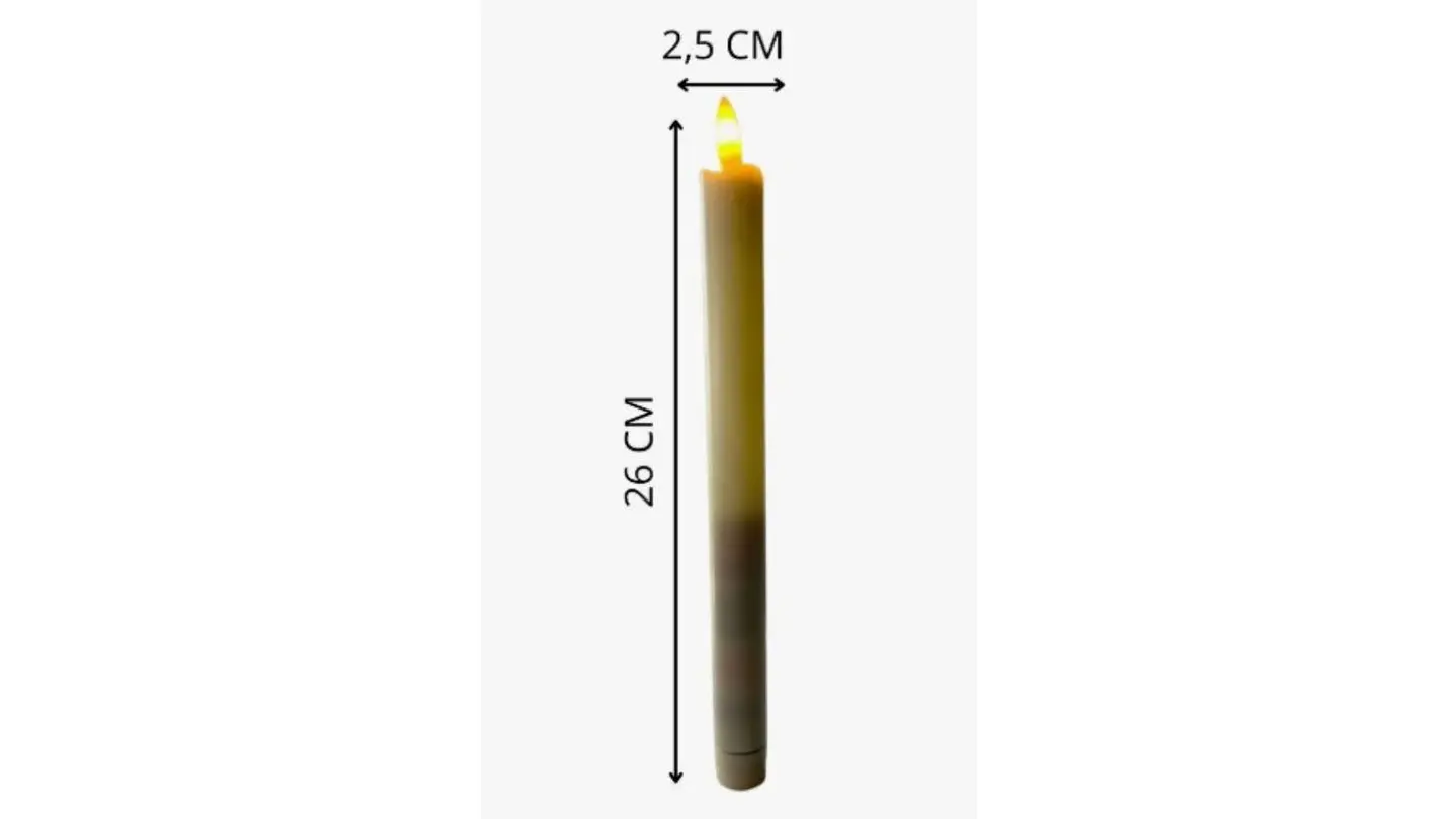 Velas decorativas con pila efecto cera que alumbran x 12 7