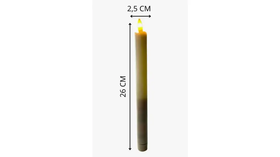 Velas decorativas con pila efecto cera que alumbran x 12 7
