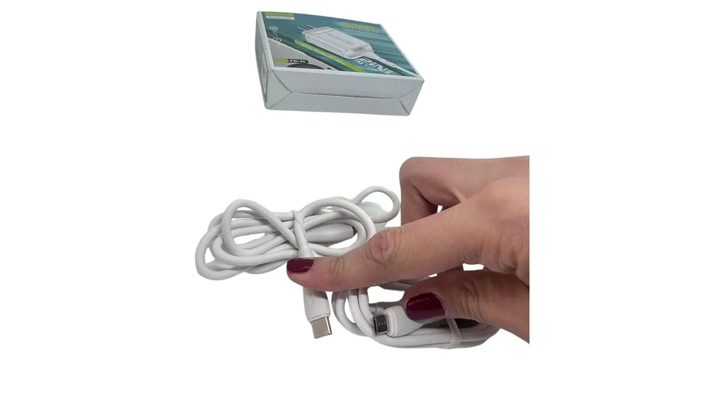 Cargador 30W con doble cable USB Micro y Tipo C rapido ideal 5