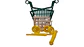 Kit de supermercado carrito frutas y vegetales 27 pcs para simular compras - Miniatura 3