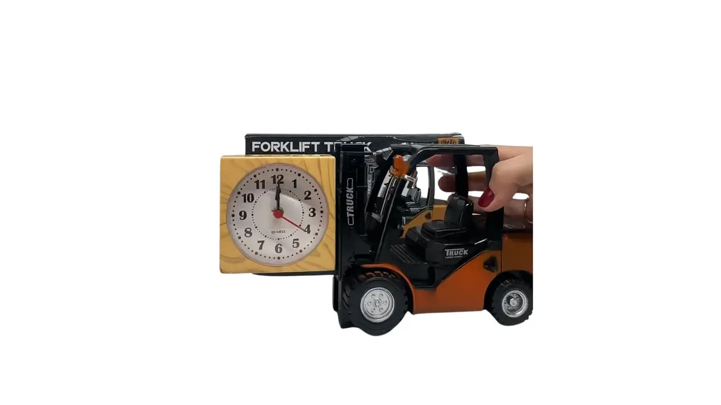 Reloj decorativo figura montacargas estilo moderno elegante 2