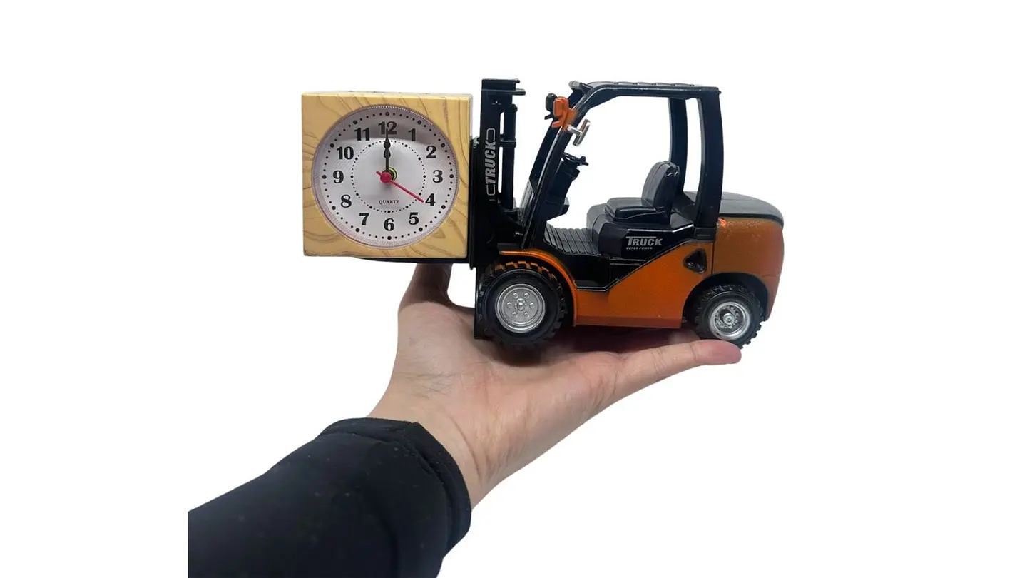 Reloj decorativo figura montacargas estilo moderno elegante 3