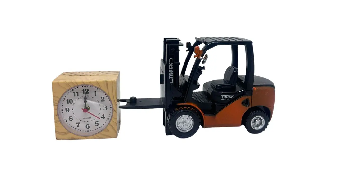 Reloj decorativo figura montacargas estilo moderno elegante 4