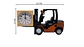 Reloj decorativo figura montacargas estilo moderno elegante - Miniatura 7